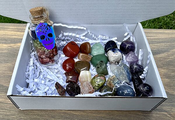Intuitively Chosen Chakra Crystal Collection with Mini Rainbow Crystal Jar