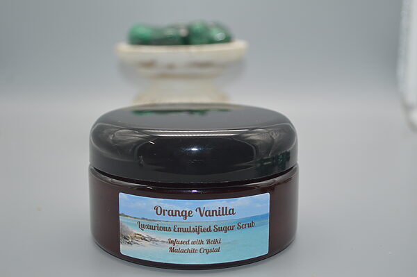 Crystal & Reiki Infused Luxurious Emulsified Body Scrub - Orange Vanilla